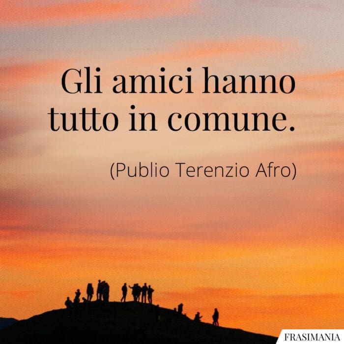 Frasi amici comune Terenzio