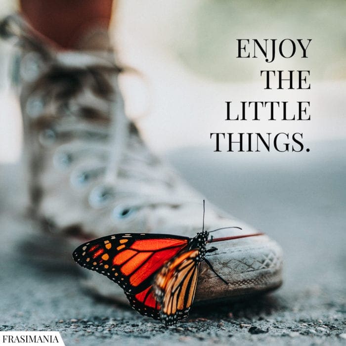 Enjoy the little things.