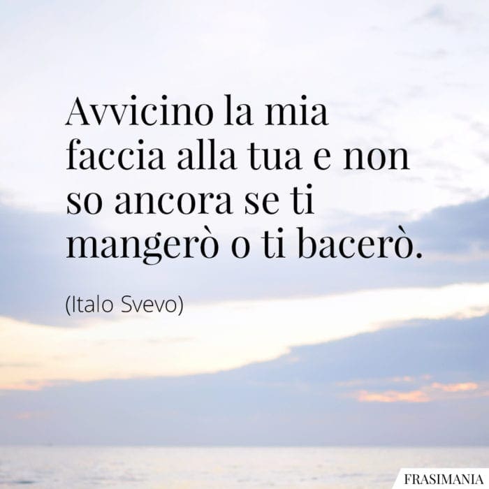 Avvicino la mia faccia alla tua e non so ancora se ti mangerò o ti bacerò.