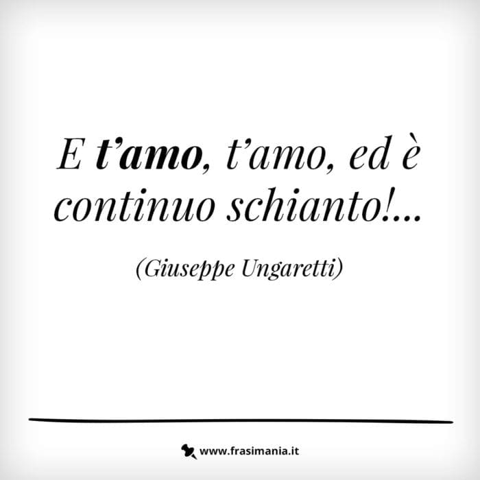 E t'amo, t'amo, ed è continuo schianto!...