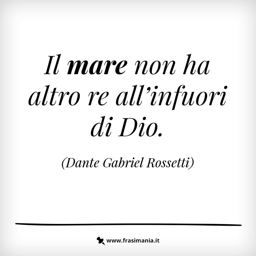 Il mare non ha altro re all'infuori di Dio.