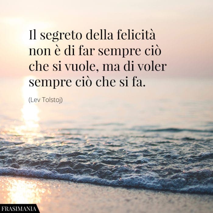 Frasi felicità segreto Tolstoj