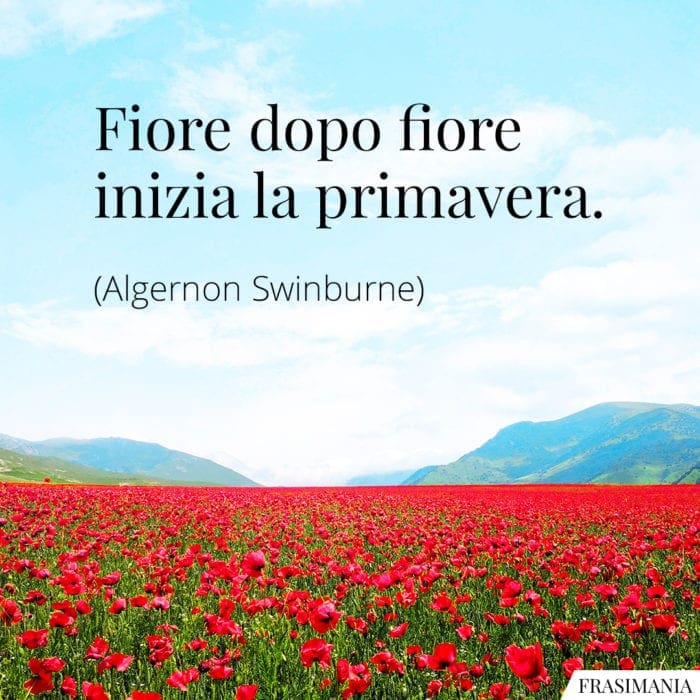 Frasi fiore primavera Swinburne