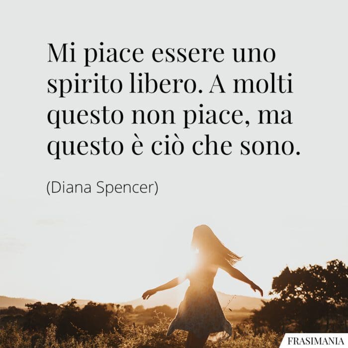 Frasi spirito libero Diana Spencer