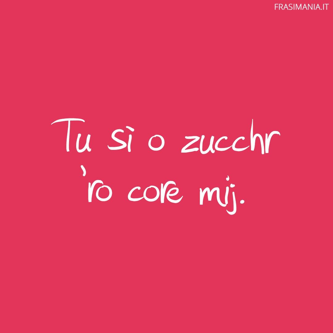 Tu sì o zucchr 'ro core mij.