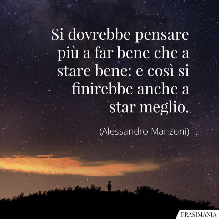 Frasi far bene star meglio Manzoni