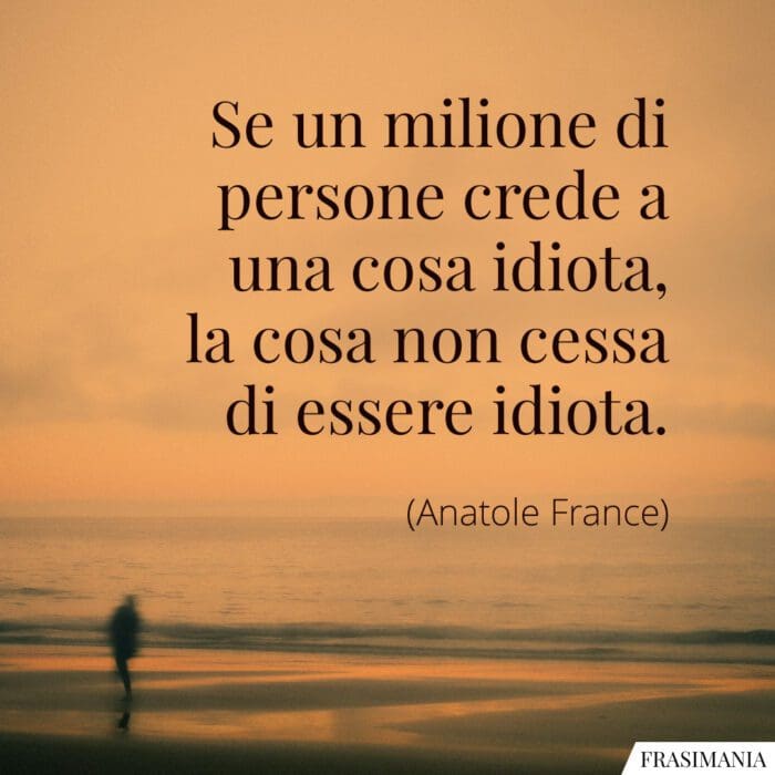 Frasi persone crede idiota France