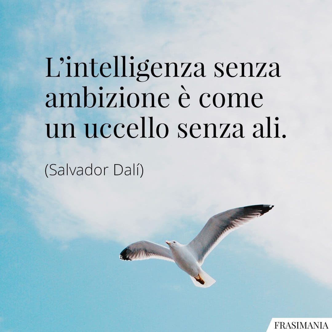 L'intelligenza senza ambizione è come un uccello senza ali.