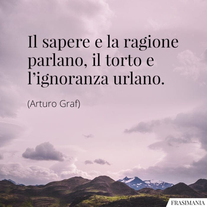 Frasi sapere ignoranza Graf