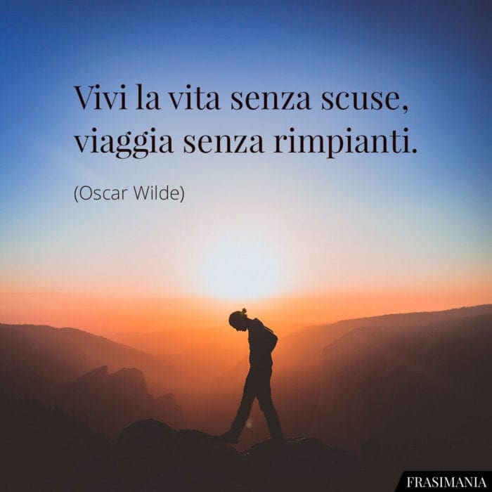 Frasi vita viaggia rimpianti Wilde