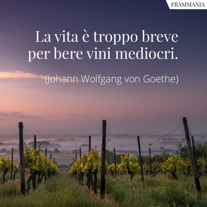 Frasi vita vini mediocri Goethe