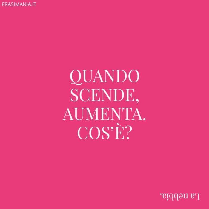 Quando scende, aumenta. Cos’è?