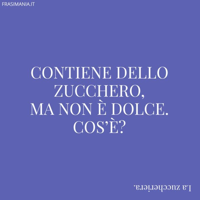 Contiene dello zucchero, ma non è dolce. Cos’è?