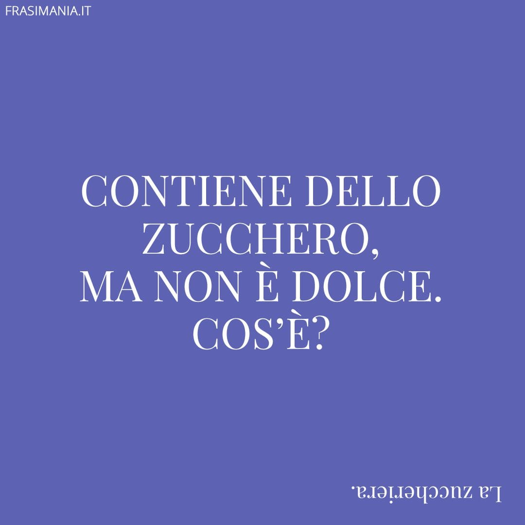 Contiene dello zucchero, ma non è dolce. Cos'è?