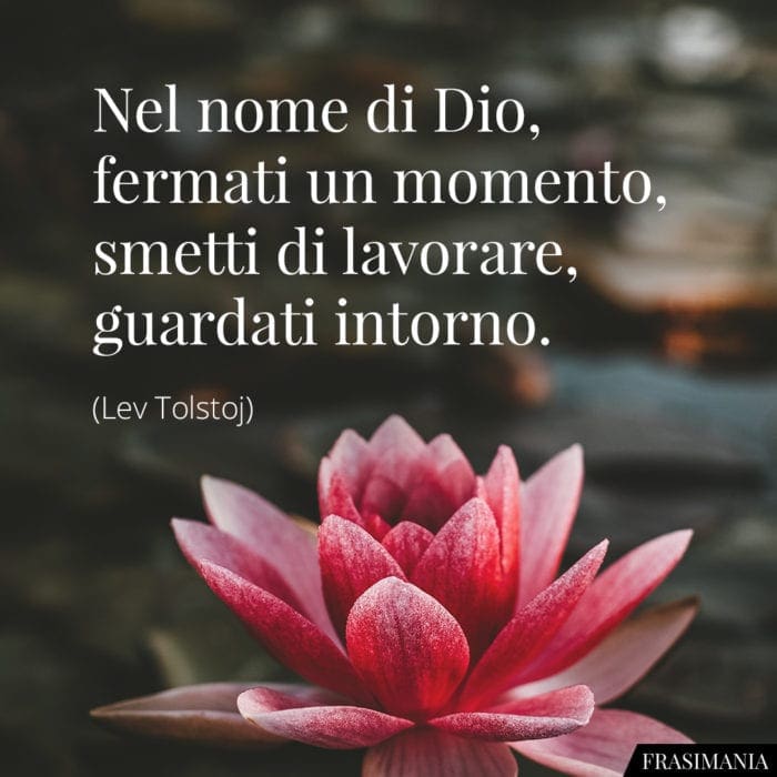 Frasi fermati guardati intorno Tolstoj