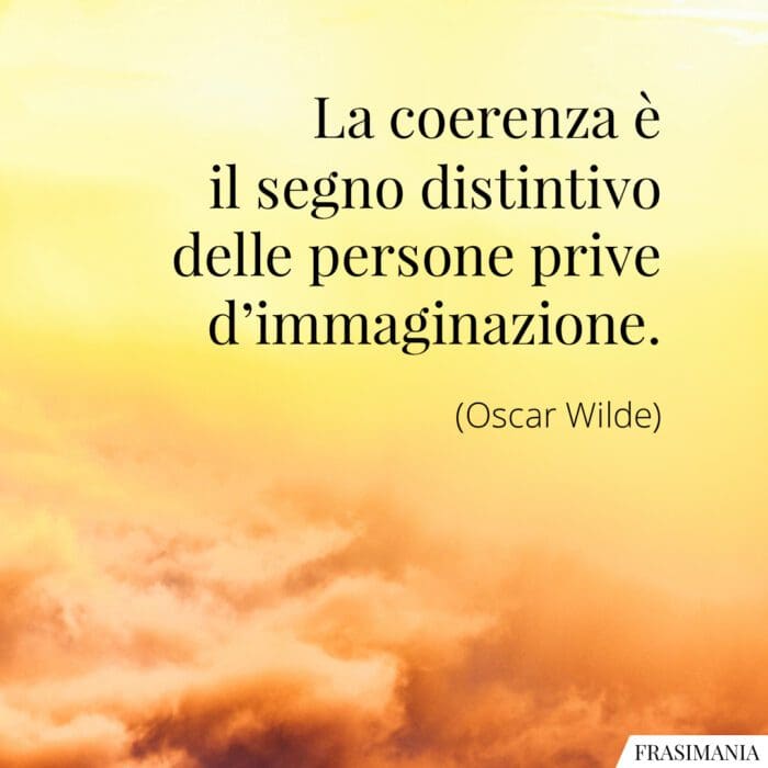 Frasi coerenza immaginazione Wilde