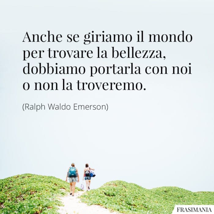 Frasi mondo bellezza Emerson