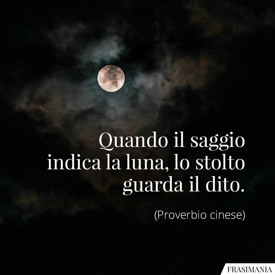 Quando il saggio indica la luna, lo stolto guarda il dito.