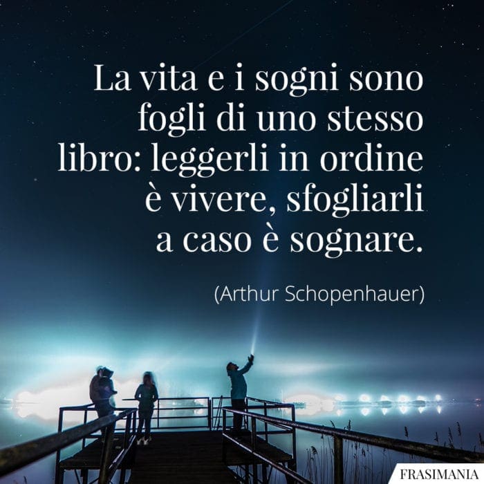 Frasi vita sogni libro Schopenhauer