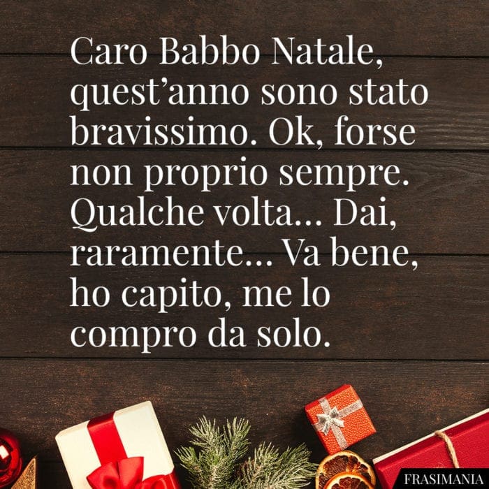 Frasi babbo Natale bravissimo