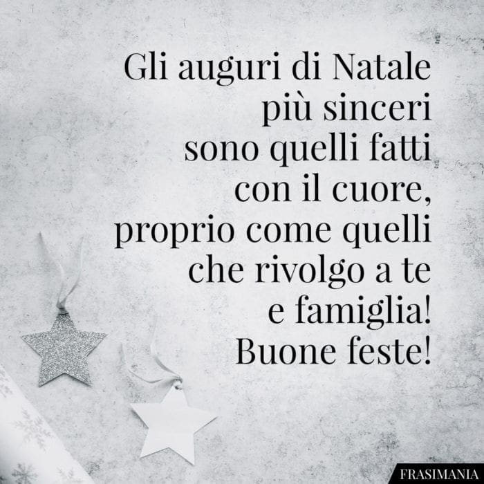 Frasi Natale auguri sinceri