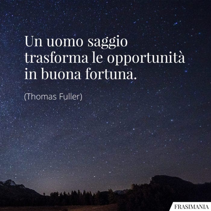 Frasi saggio opportunità fortuna