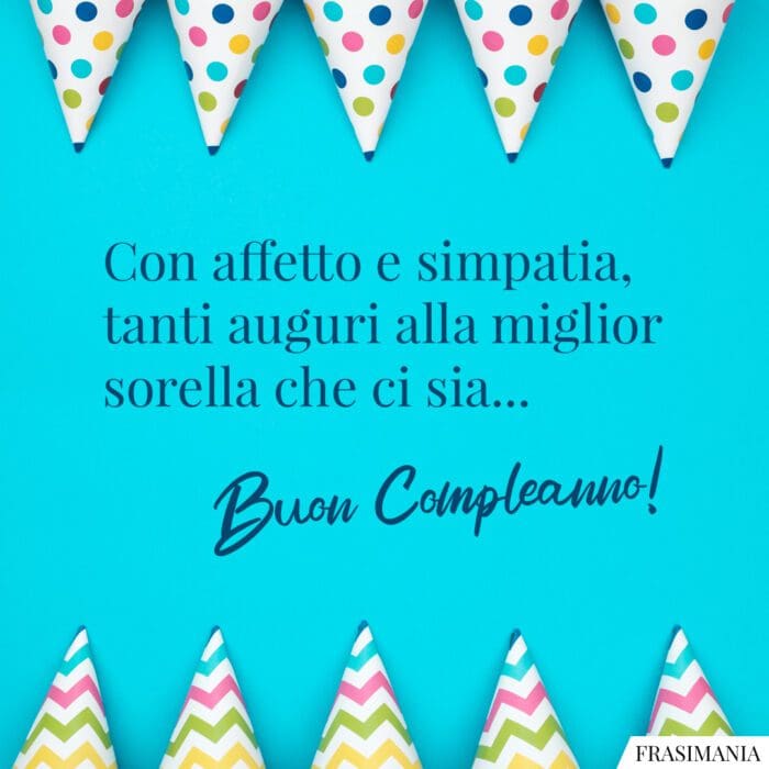 Auguri compleanno sorella affitto