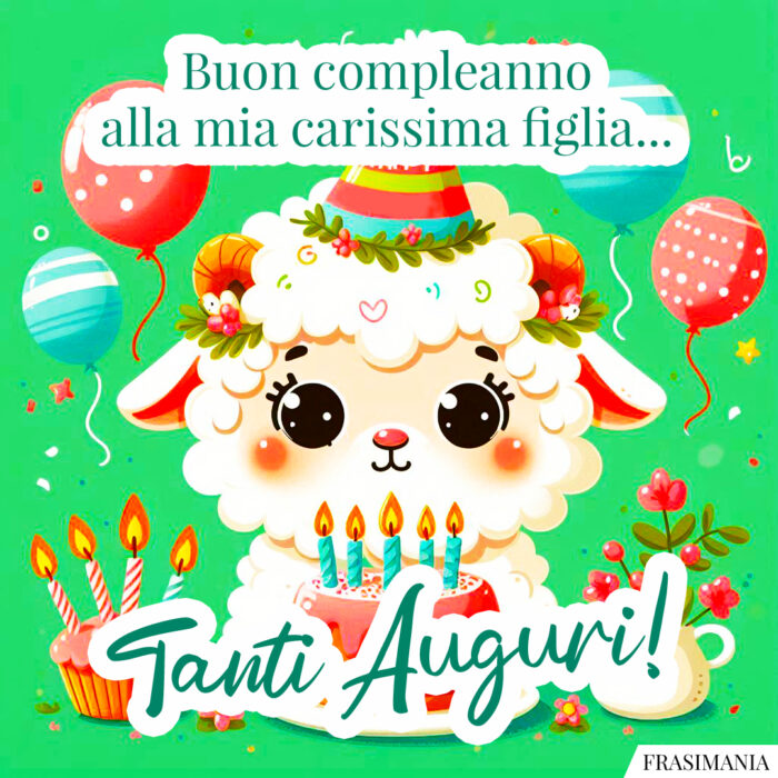 Buon compleanno alla mia carissima figlia… Tanti Auguri!