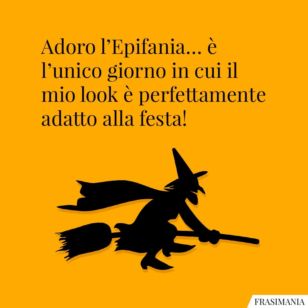 Adoro l'Epifania... è l'unico giorno in cui il mio look è perfettamente adatto alla festa!