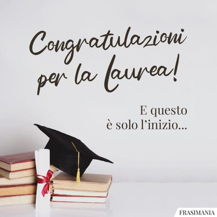 Congratulazioni! E questo è solo l'inizio...