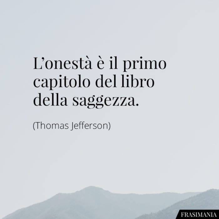 Frasi onestà saggezza Jefferson