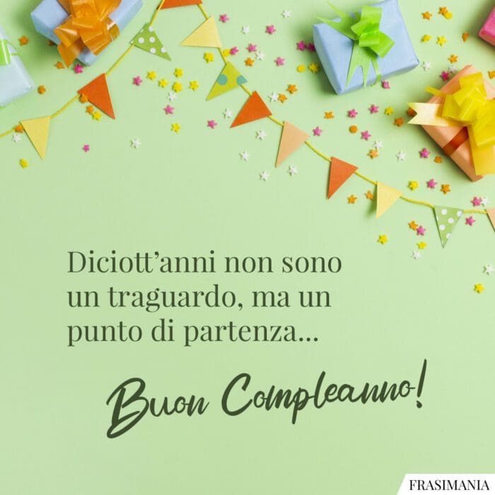 18 anni buon compleanno partenza