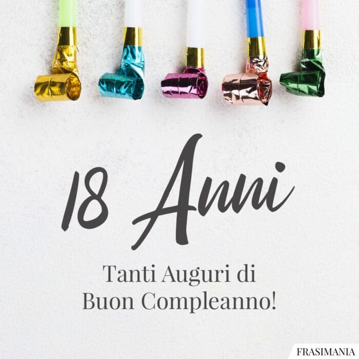 18 Anni. Tanti Auguri di Buon Compleanno!