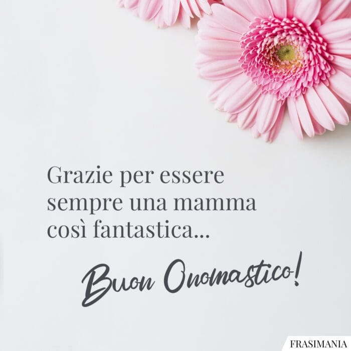 Grazie per essere sempre una mamma così fantastica… Buon Onomastico!