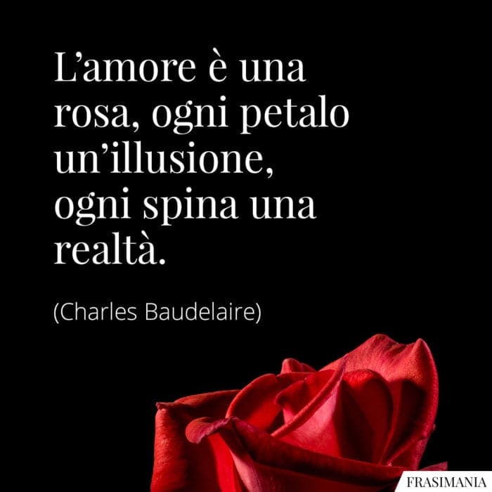 Frasi amore rosa Baudelaire