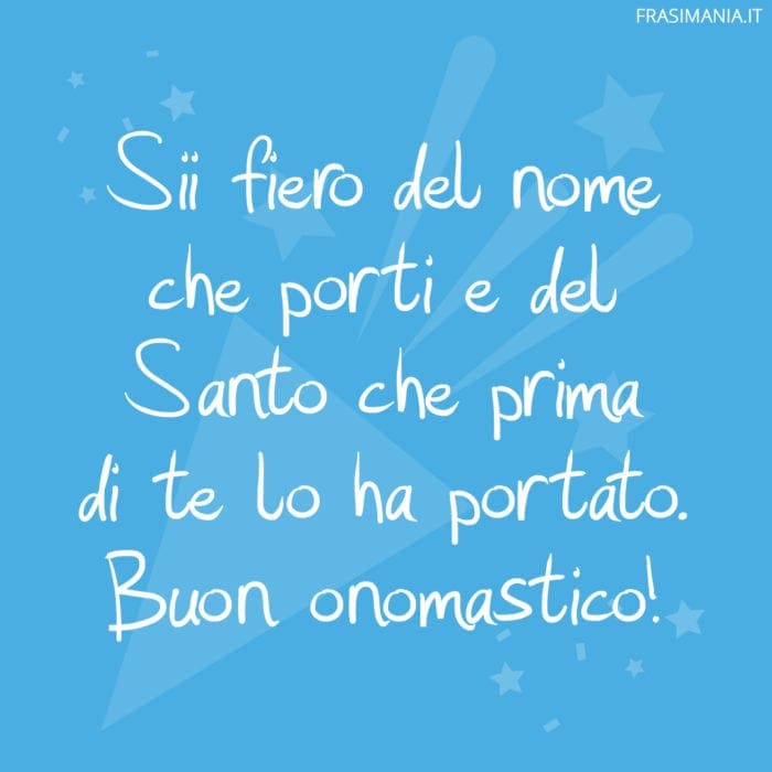 Frasi onomastico buon