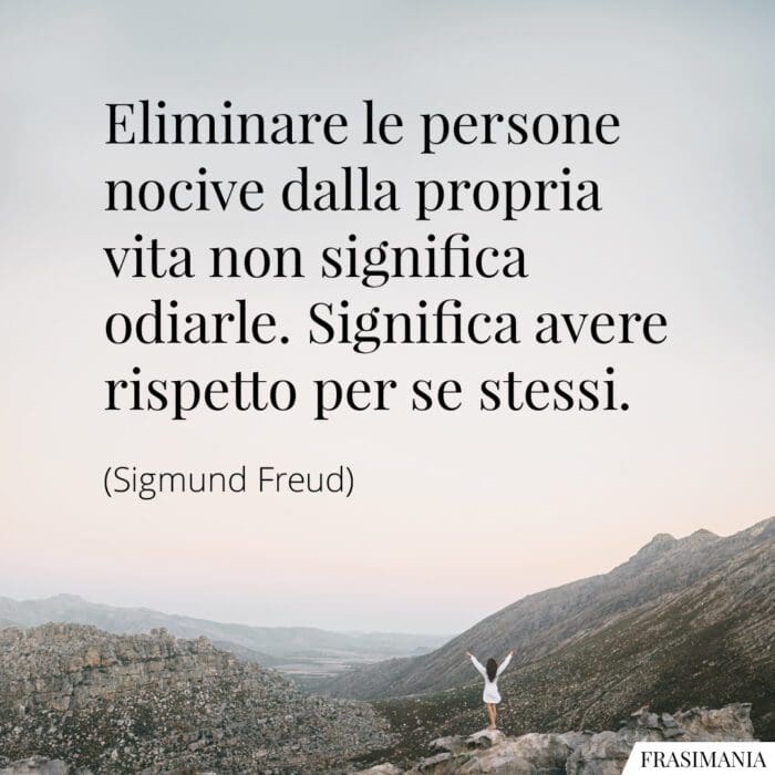 Eliminare le persone nocive dalla propria vita non significa odiarle. Significa avere rispetto per se stessi.