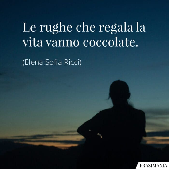 Le rughe che regala la vita vanno coccolate.