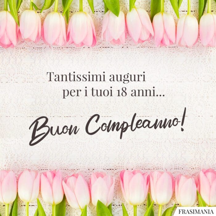 Tantissimi auguri per i tuoi 18 anni… Buon Compleanno!