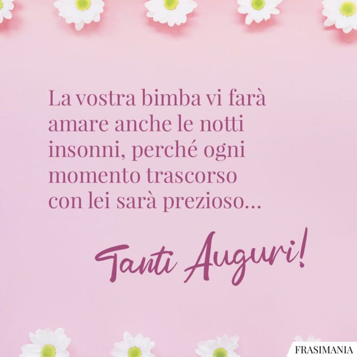 Frasi auguri nascita bimba notti