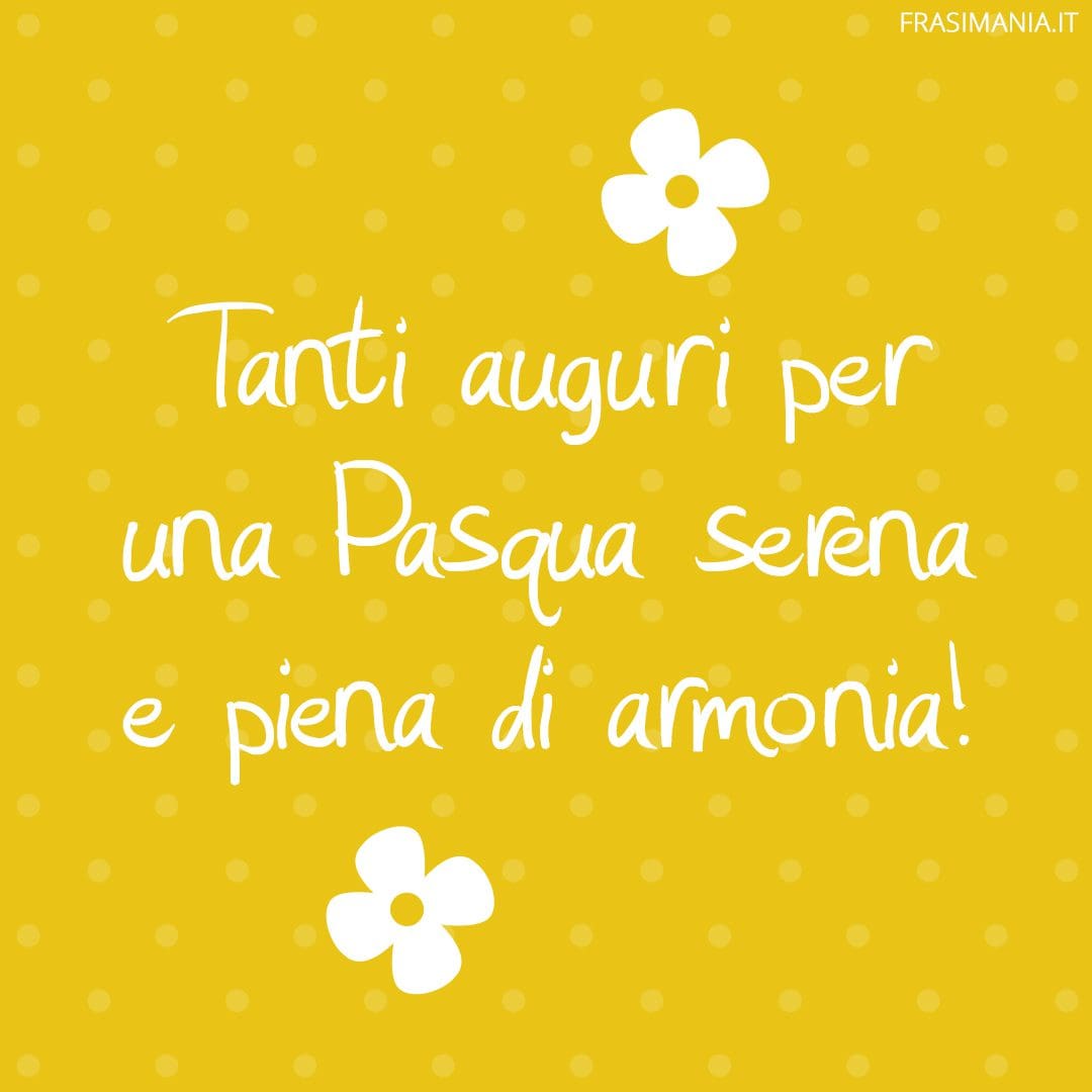 Tanti auguri per una Pasqua serena e piena di armonia!