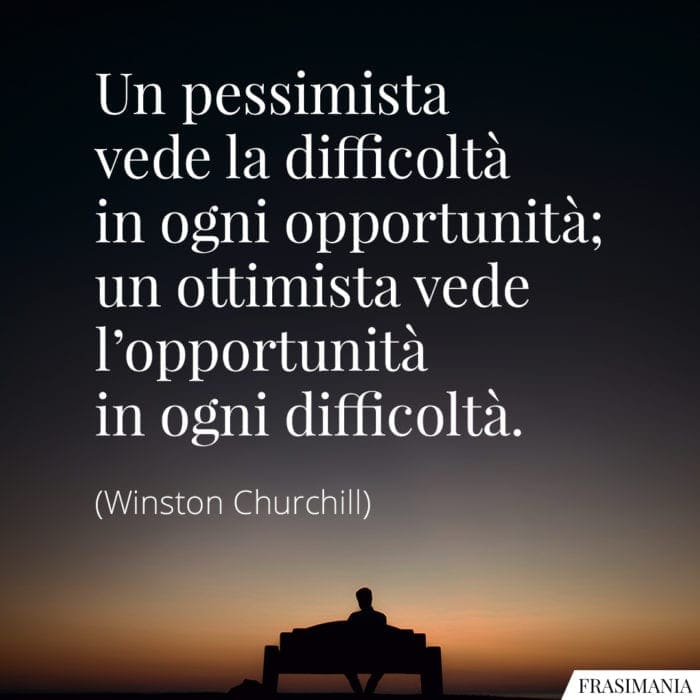 Frasi pessimista ottimista Churchill