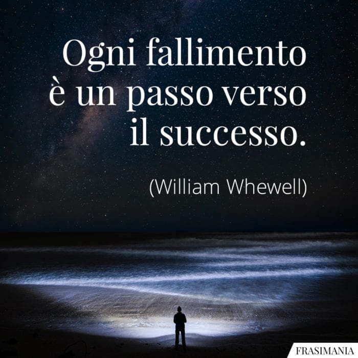 Frasi fallimento successo Whewell