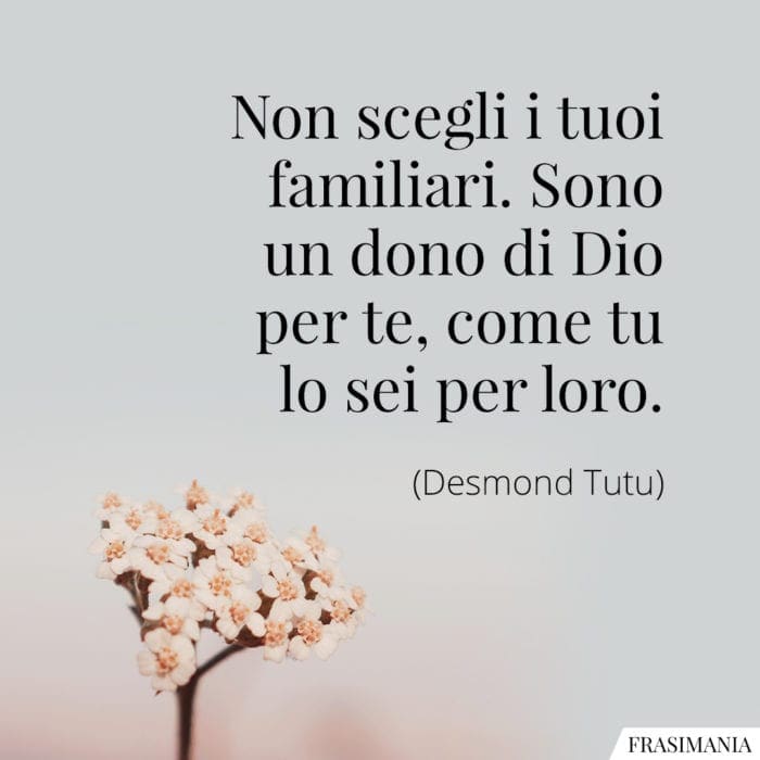 Frasi familiari dono Dio Tutu