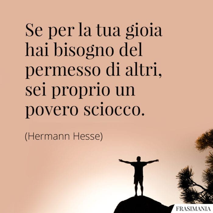 Frasi gioia permesso Hesse