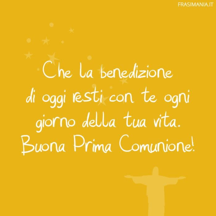 Frasi Prima Comunione Benedizione