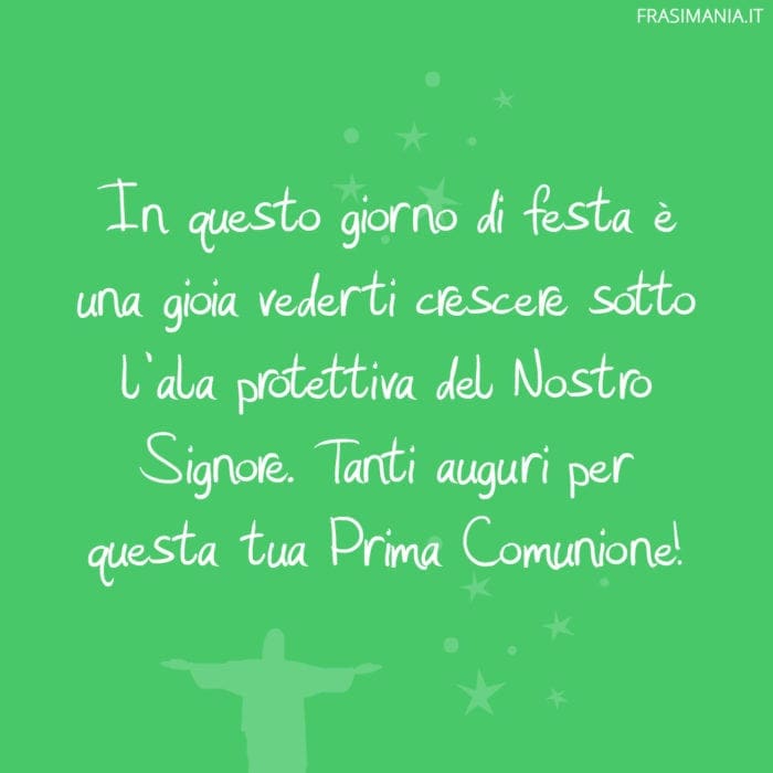 Frasi Prima Comunione Festa