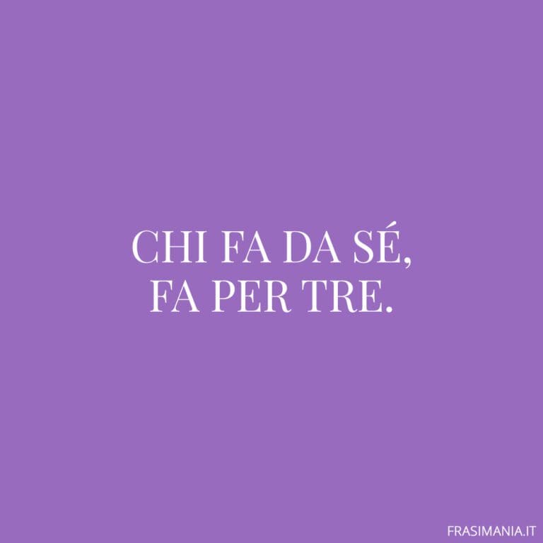 Chi Fa Da Se Fa Per Tre Frasi