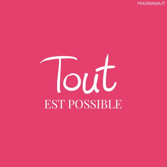 Tout est possible.