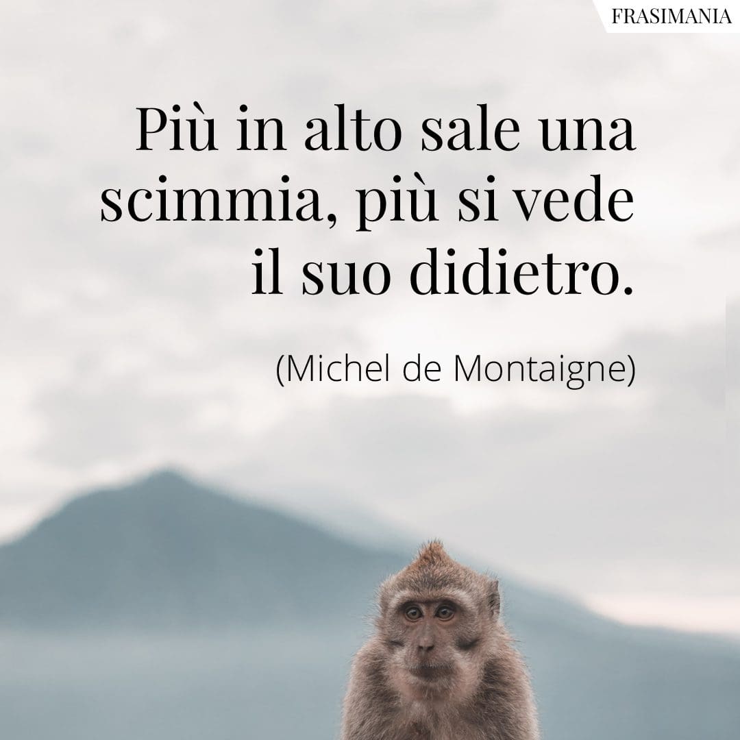 Più in alto sale una scimmia, più si vede il suo didietro.
